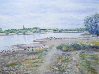 Rhein in der Nähe von Düsseldorf